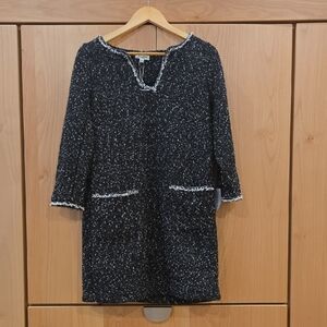 Max Studio Black & White Tunic, Tweed-like, Comfy, NWT, M, Quiet Luxury Look IYK